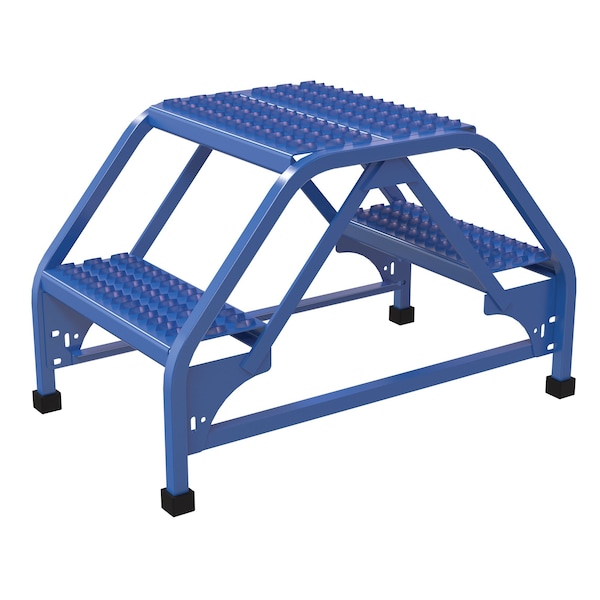 Vestil 81 lbs. Grip Strut Steel Stepladder LAD-DD-18-2-G - main